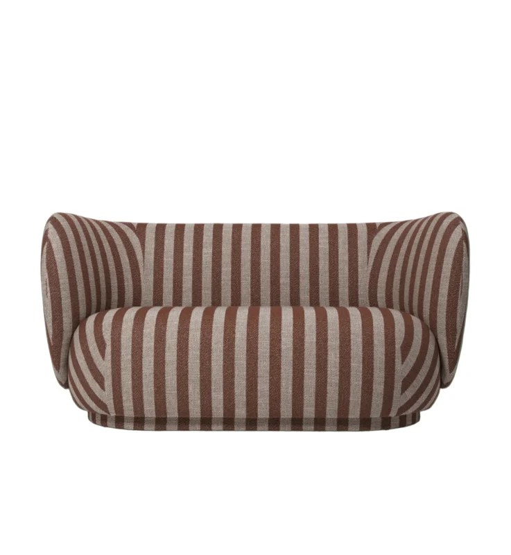 Rico Sofa 2 Louisiana, Sand/Chocolate von Ferm Living
