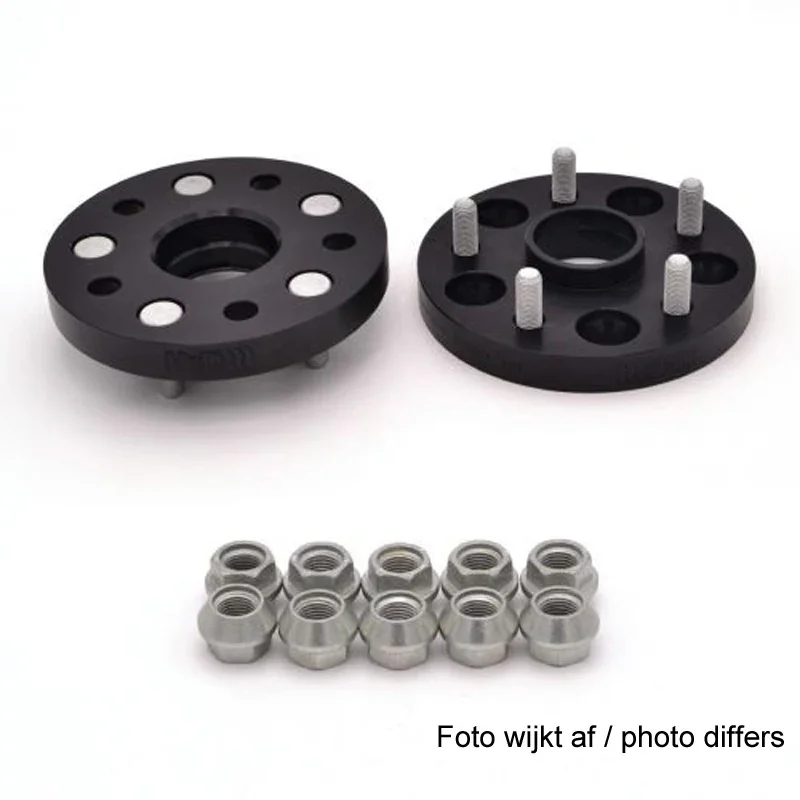 H&R, DRM-System Spürverbreiterungsatz 40mm pro Achse - Lochkreis 5x114,3 - Mittenzentrierung 67,1mm - System M12x1,5 - passend für Citroën/Hyundai/Jeep/Kia/Mazda/Mitsubishi/Peugeot - Schwarz, Stahl