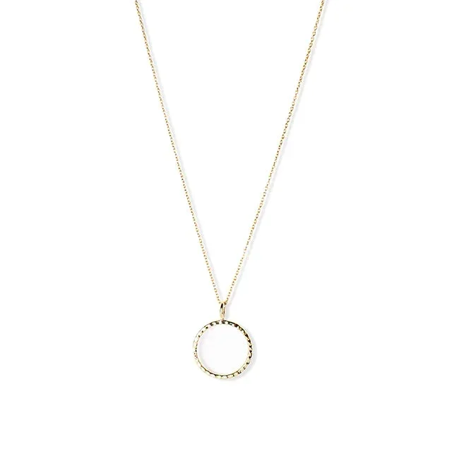 Ting Goods Hammered Thin Circle Kette - Messing