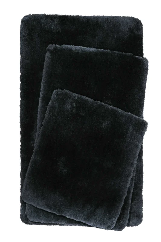 Porto Azzurro Badteppich schwarz Hochflor rechteckig
