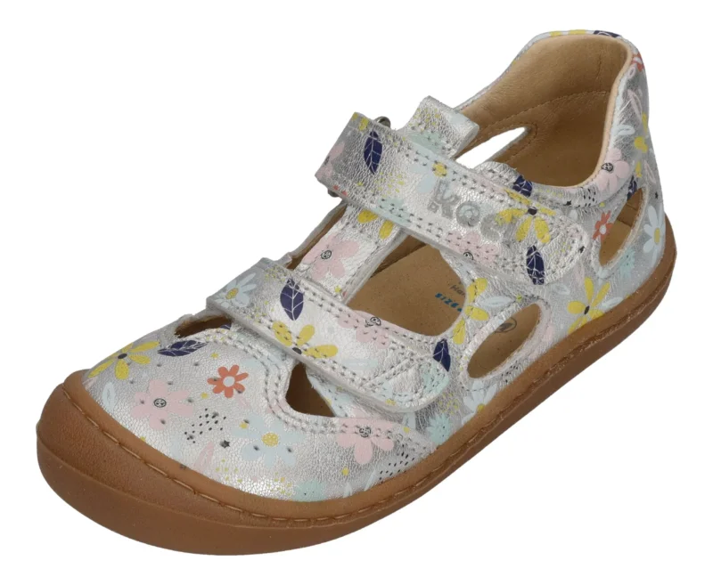 KOEL Barefoot Kinder Sneakers Sandalen BEP PRINTS - silver