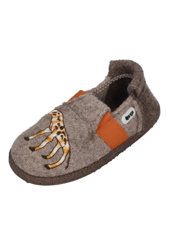 NANGA Kinder Hausschuhe Schurwolle LAZY GIRAF 2.0 natur