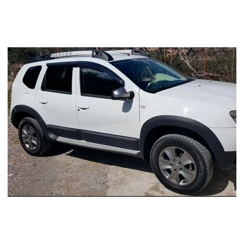OneWay, Seitenstoßfänger, Matt Schwarz, passt für Dacia Duster I 2010-2017, 4 Teile