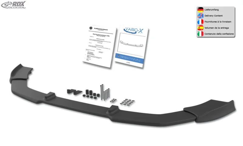 RDX Racedesign, Frontspoiler Vario-X passend für Mercedes Sprinter NCV 3 W906 -2013 (PU), PU-Rim, Unlackiert