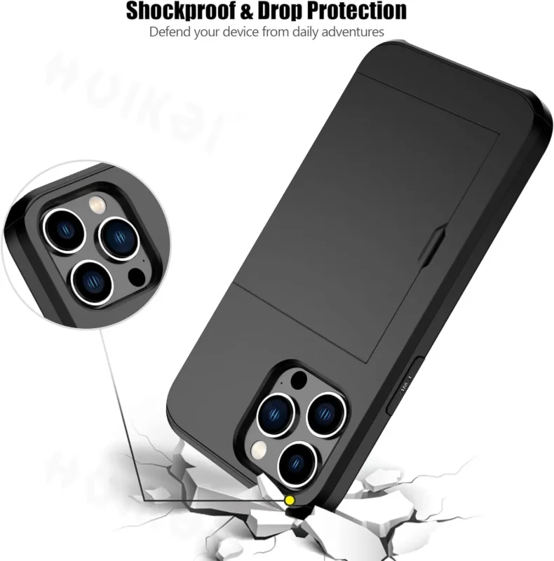 Karnz | LuxShield iPhone-Hülle mit Kartenhalter | Schlankes Design | Kartenaufbewahrung | Schutz & Stil