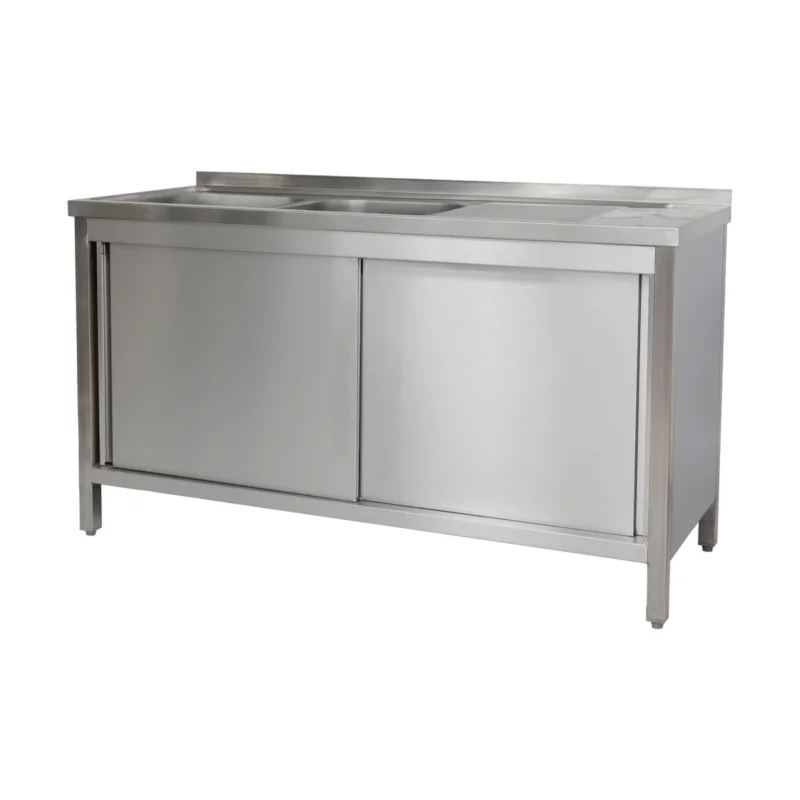 Spülschrank 1600 x 700 x 850 mm 2 Becken links
