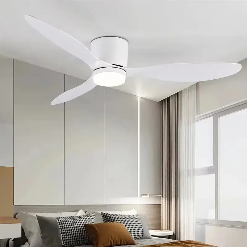 42/52 Zoll Deckenventilatoren mit LED-Lichtern - 3 Farben, 6 Geschwindigkeiten DC-Motor, Fernbedienung, niedrige Boden-Decorative Ventilatoren mit Beleuchtung | Karnz