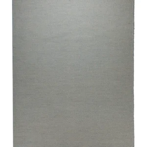 Summer Handwebteppich Wolle hellblau natur 160x230 cm – Freigestellte Ansicht von oben