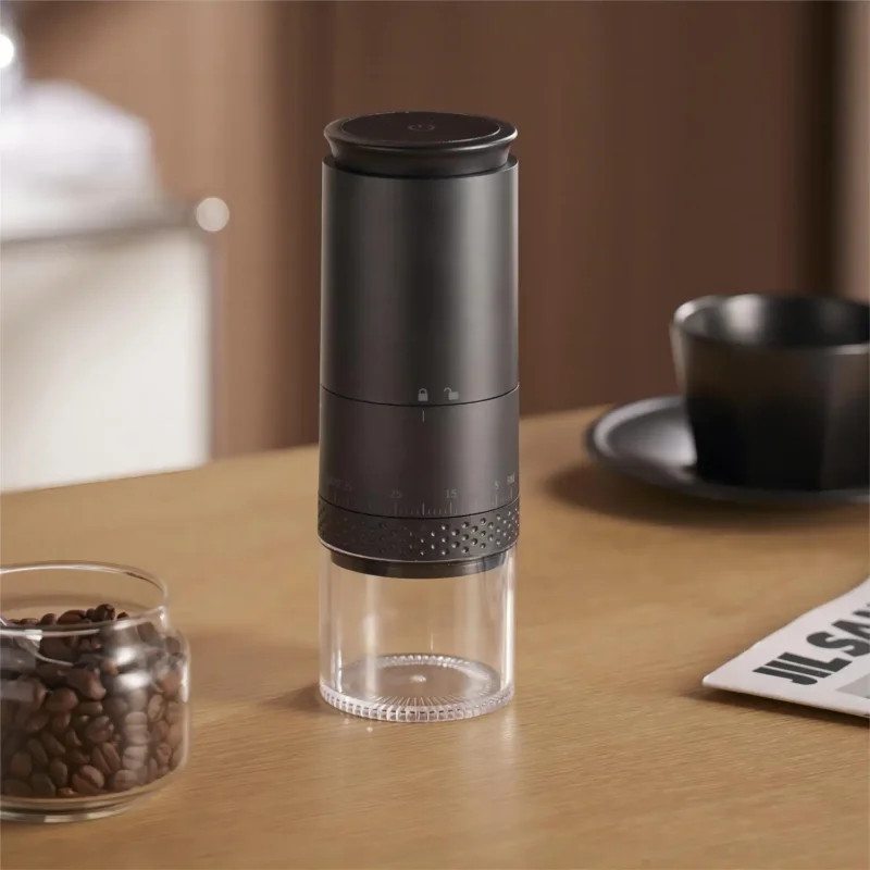 Karnz | 1500mAh Elektrische Kaffeemühle Extern einstellbare Type-C-Lade Kaffeemühle Bohnenmahlmaschine Kaffeezubereiter