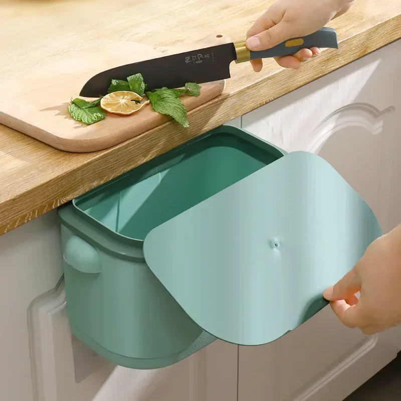 Brehn | Wand-Mülleimer Cleanvero | Mit Deckel | Hängend & Platzsparend | Für Küche & Bad | Großes Volumen