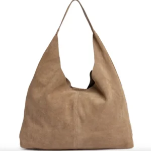 Shopper aus weichem Wildleder - Sand
