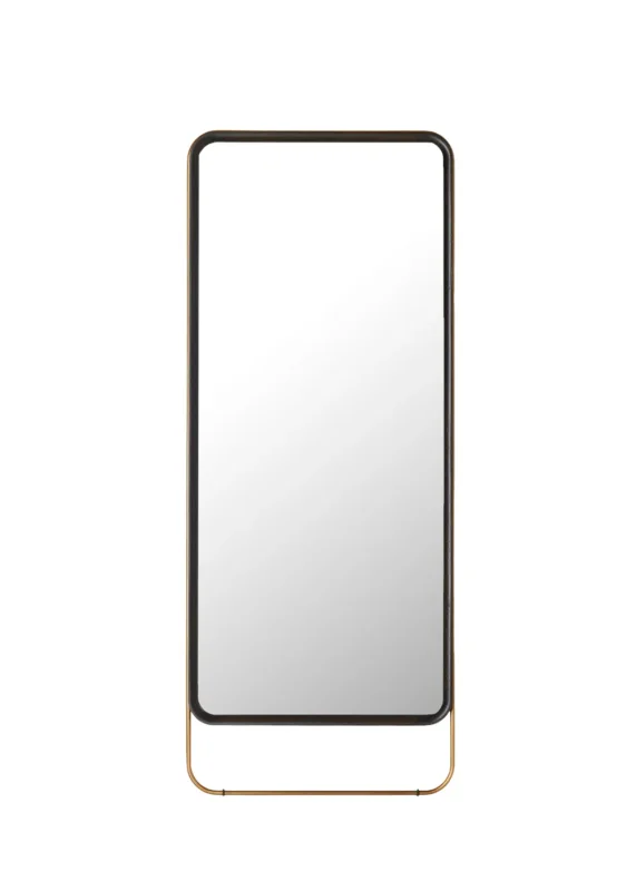 Utility Long Mirror Large Oak Onyx Aged Gold von Stellar Works