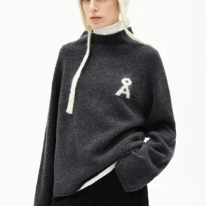 ARMEDANGELS - ICONIC Å MONALAA BOUCLÉ Strickpullover • steel melange-oatmilk - ROSA ECK