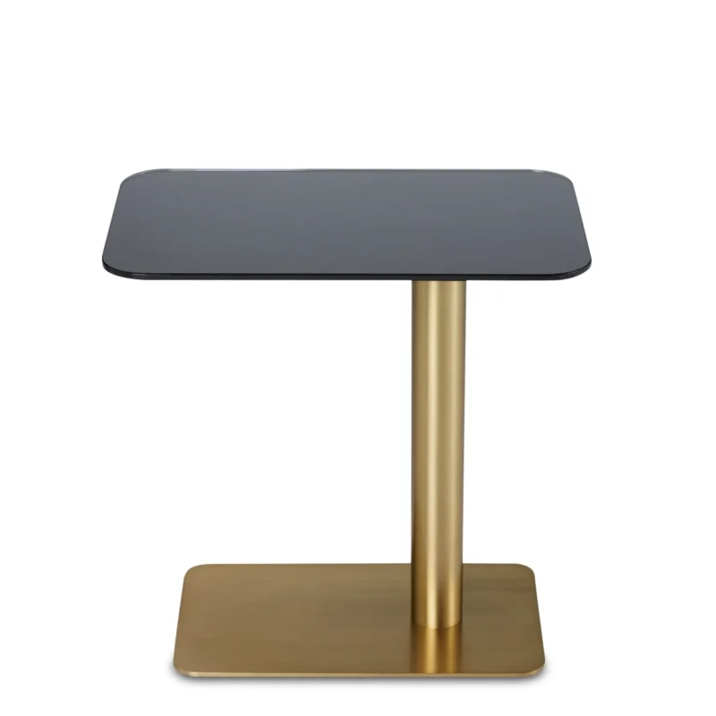 Flash Circle Table in Brass & Mirrored Glass