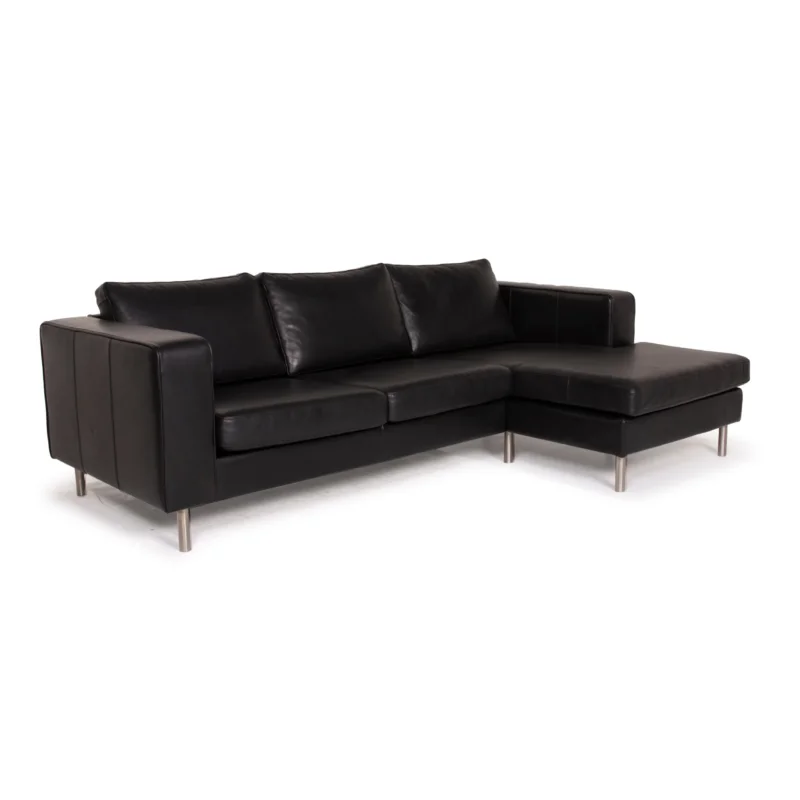 BoConcept Indivi Leder Sof Schwarz Ecksofa