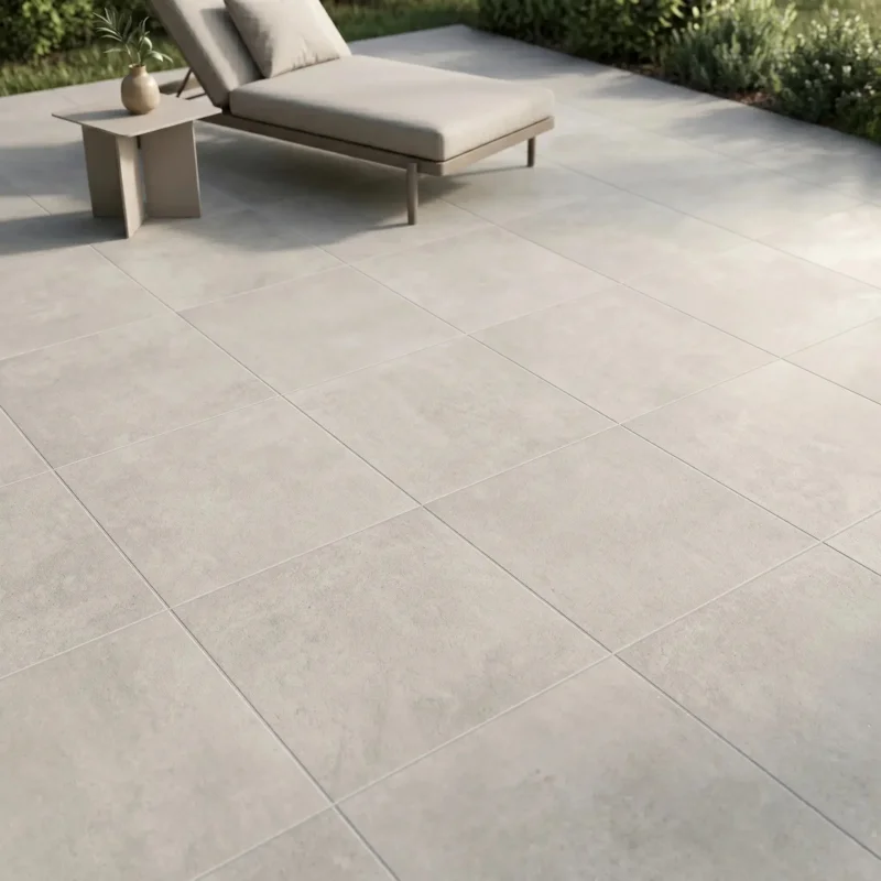 Carrelage extérieur effet béton CIMENTO SABLE - 60 x 60 x 2 cm Minéral pierre naturelle