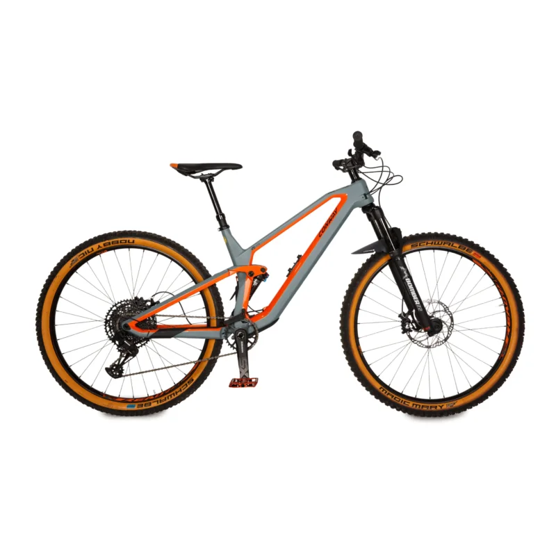 Conway WME 329 2021 Carbon Mountainbike Grau Orange Fully Enduro Freeride
