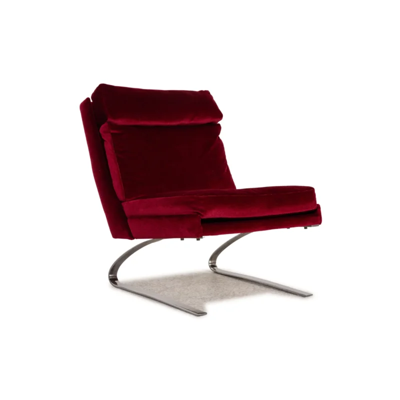 Cor Swing Freischwinger Stoff Sessel Rot Vintage