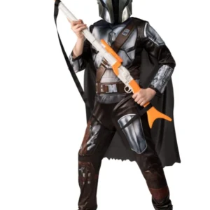 Déguisement classique Star Wars The Mandalorian pour enfant argenté et marron avec masque