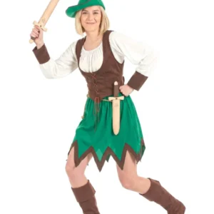Waldfrauen-Kostüm für Damen grün-braun