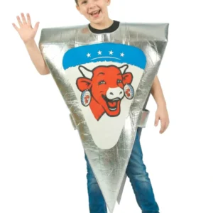 Déguisement portion de Vache qui rit pour enfant argenté avec logo officiel
