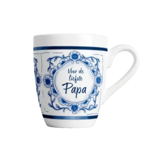 Delfts blauwe mok - Papa van Paper Dreams koop je bij Partywinkel