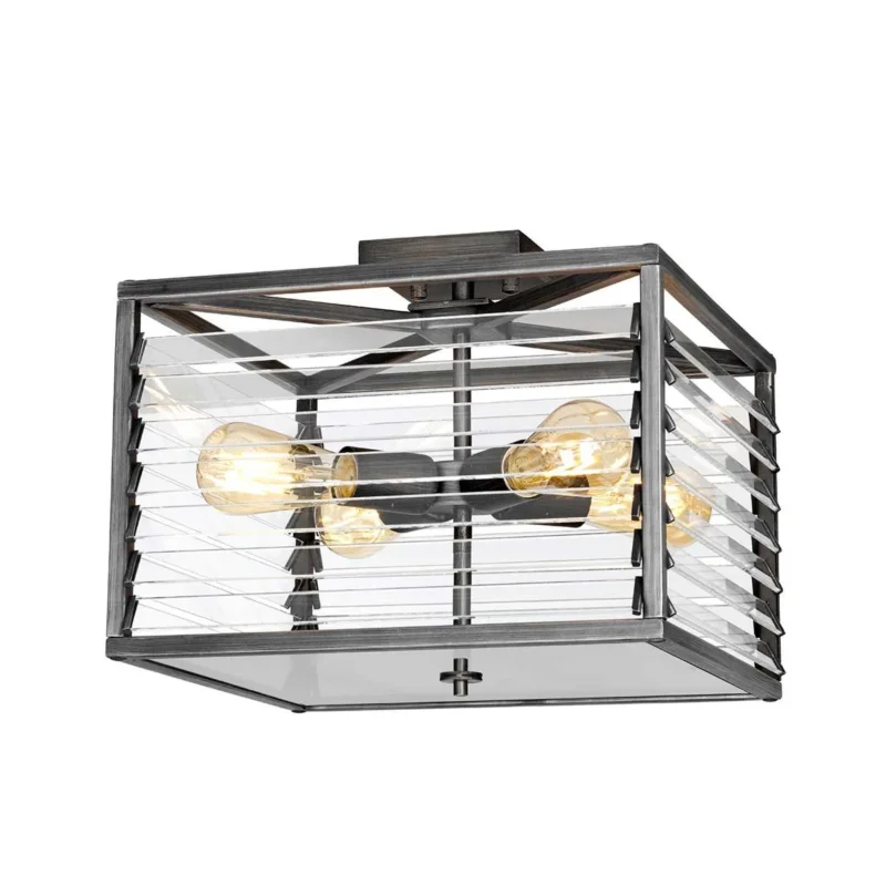 Deckenleuchte Louvre 4-flammig, Rotguss lackiert - Elsteadlighting - leuchtengrosshandel24
