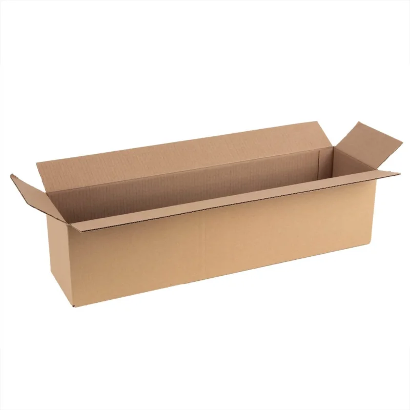 Längliche braune Schachteln einfache Wellpappe 620x150x150mm