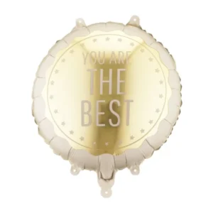 Folieballon rond ‘'You Are The Best’', 35x35 cm, mix Leeg van Partydeco koop je bij Partywinkel