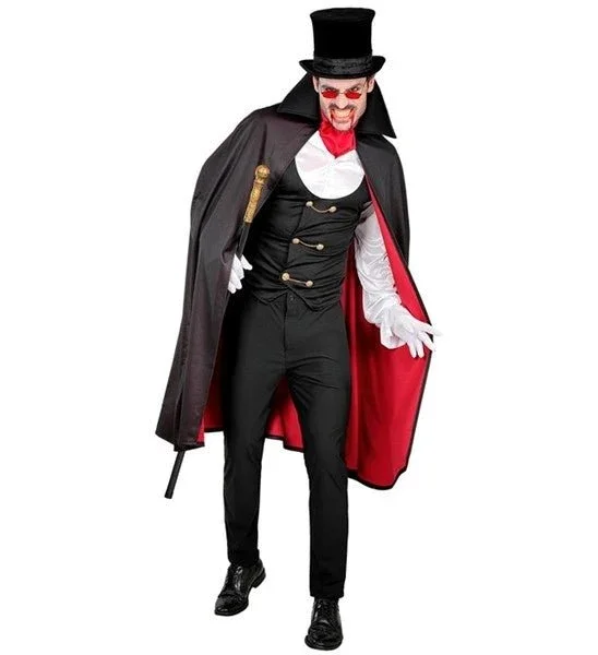 Halloween Kostuum Rood Zwart Vampier 4 delig van Widmann koop je bij Partywinkel