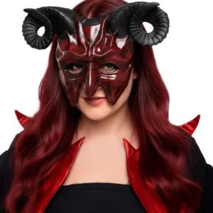 Halloween Masker Half Duivel van Fiestas Guirca koop je bij Partywinkel