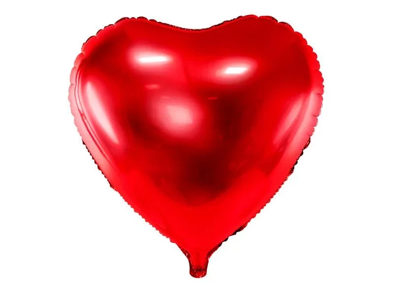 Helium Ballon Hart Rood Leeg 61cm van Partydeco koop je bij Partywinkel