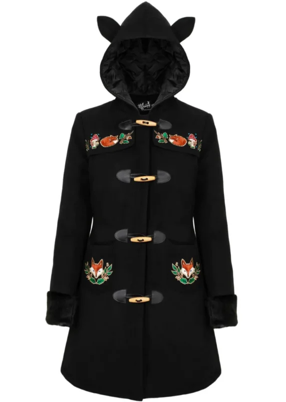 Hell Bunny Basil Fox 60's Jacke Schwarz