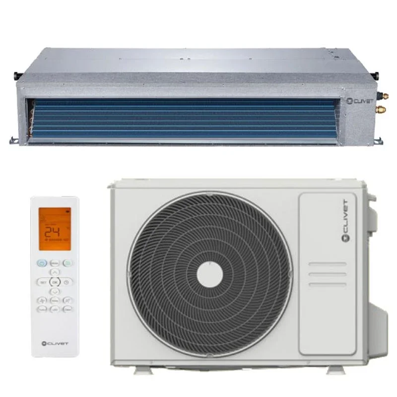 climatizzatore condizionatore clivet inverter canalizzato canalizzabile 18000 btu id3 xy 53m r 32 wi fi optional con telecomando a infrarossi