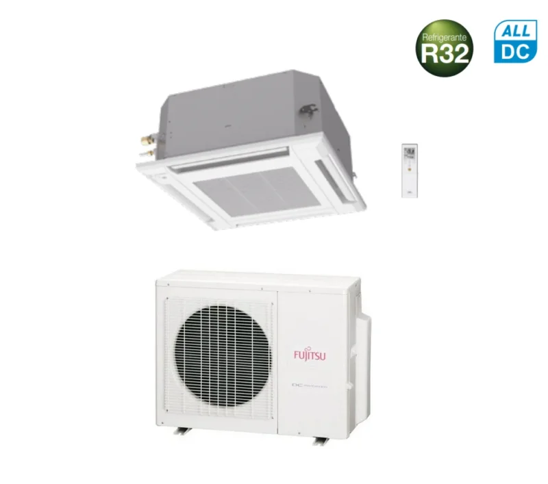 climatizzatore condizionatore fujitsu cassetta 4 vie serie kv eco 18000 btu r 32 cod. 3ngf88115 a__ novita