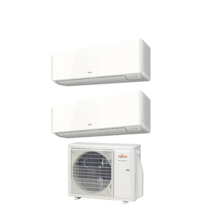 climatizzatore condizionatore fujitsu dual split inverter serie km 9_9 con aoyg18kbta2 r 32 wi fi optional 9000_9000 novita 9260