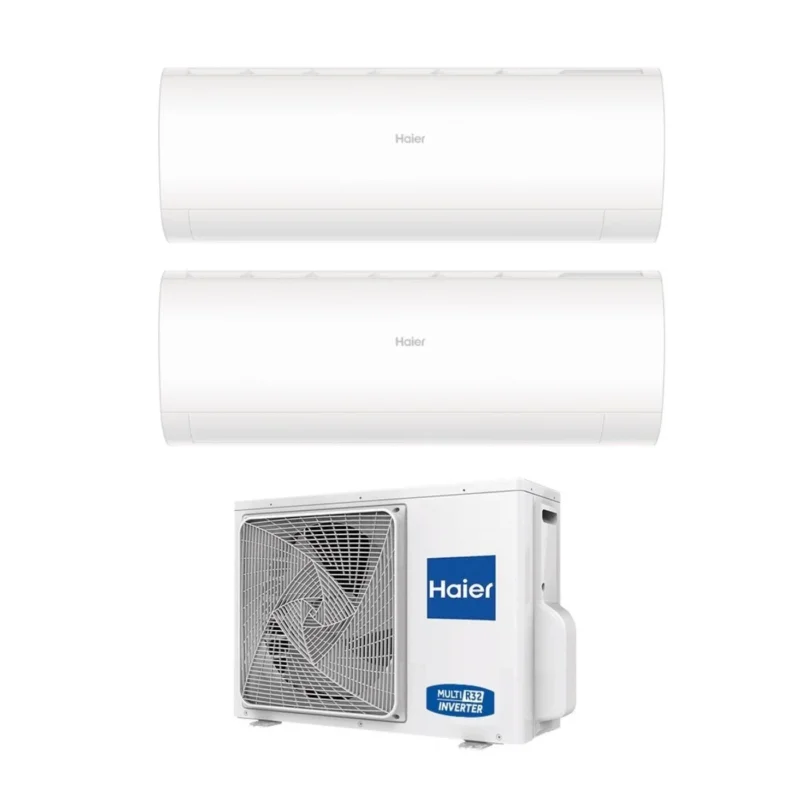climatizzatore condizionatore haier dual split inverter serie pearl 12_12 con 2u50s2sm1fa r 32 wi fi integrato 12000_12000 novita 30190