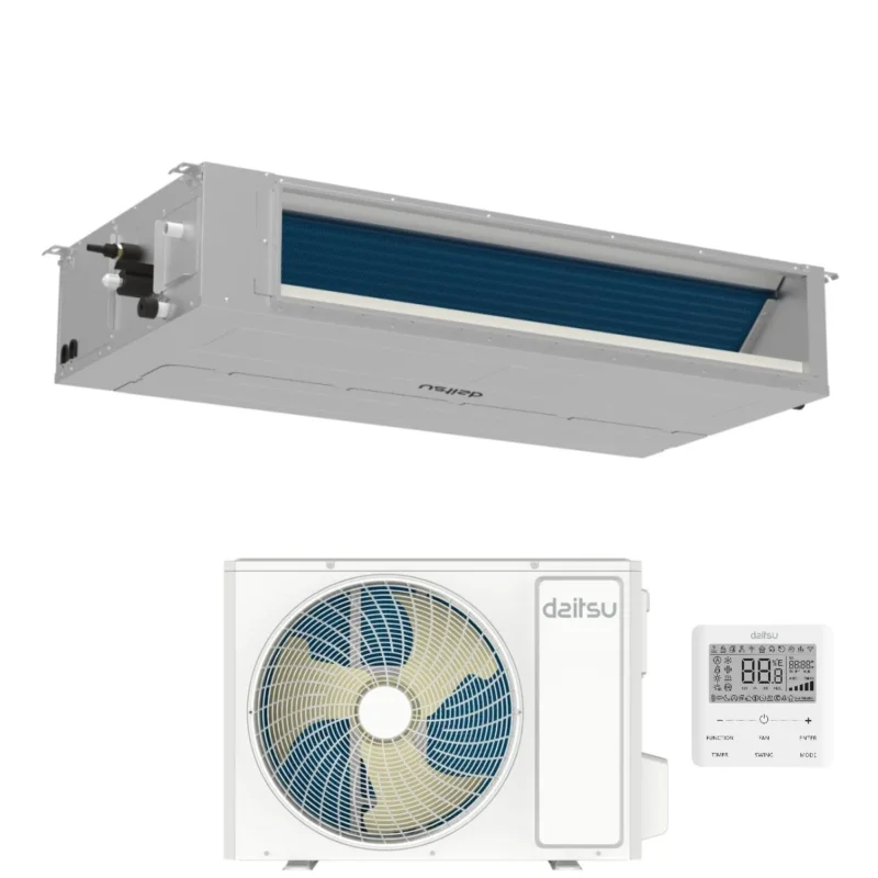 daitsu condizionatore canalizzato daitsu 48000 btu acd48tkdbs trifase r 32 wi fi integrato con comando a filo