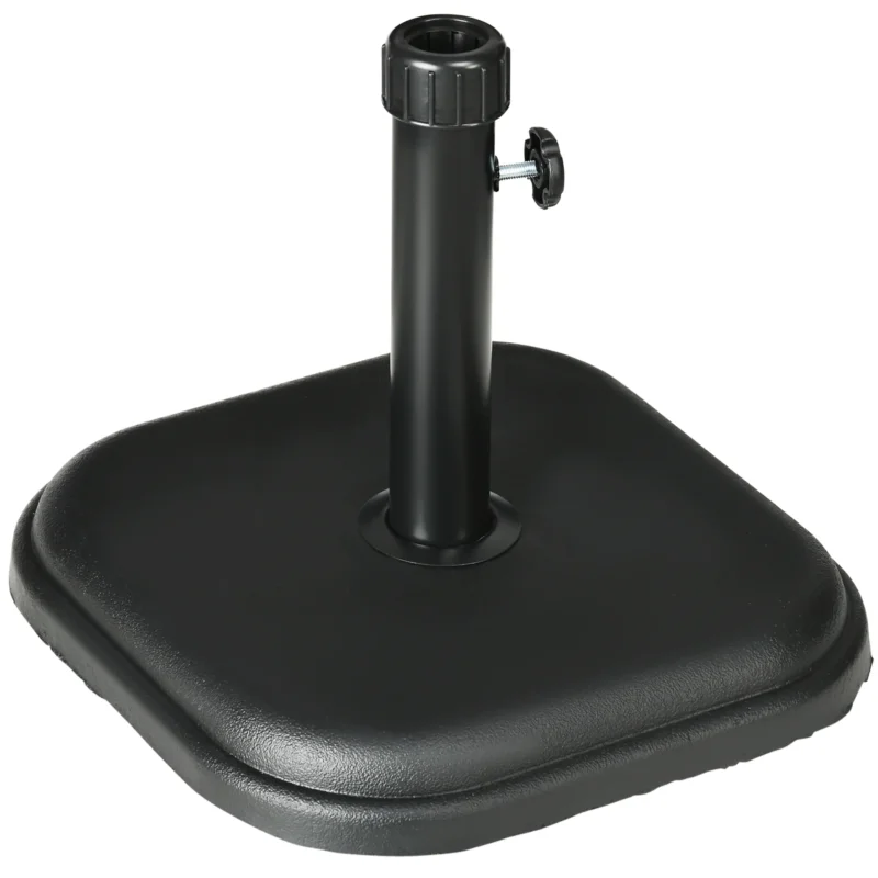 easycomfort easycomfort base per ombrellone da giardino in plastica e cemento da 11kg 36x36x31cm nero