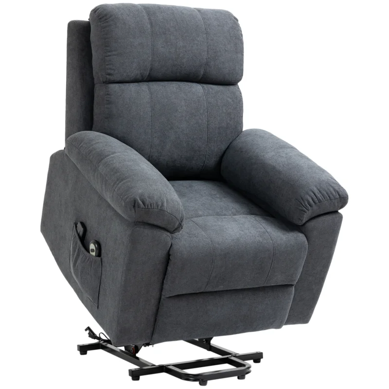 easycomfort easycomfort poltrona alzapersona reclinabile fino a 135 con 8 punti massaggianti telecomando e poggiapiedi 89x99x103 cm grigio