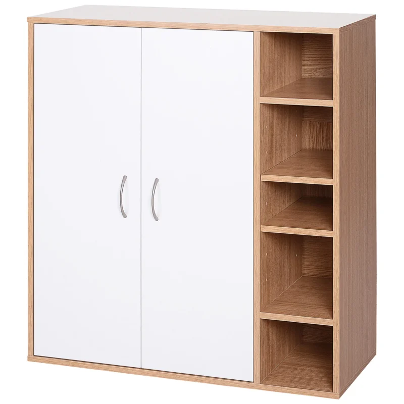 easycomfort easycomfort scarpiera slim da parete mobile multiuso con 2 ante e ripiani regolabili per camera da letto e ingresso in legno 80x32x91cm ean 8054144130194