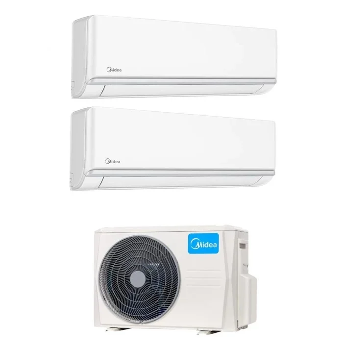midea climatizzatore condizionatore midea dual split inverter elegance 1200012000 con m2oe 18hfn8 q r 32 wi fi optional 1212