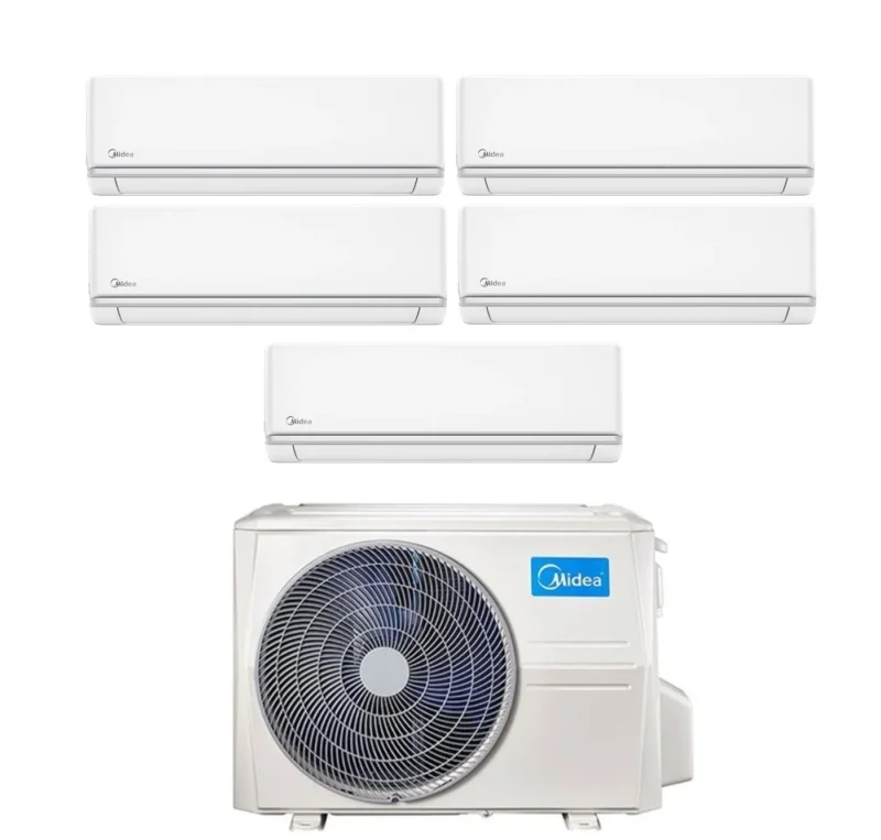 midea condizionatore penta split midea elegance 9991212 con m5oe 42hfn8 q r 32 wi fi optional