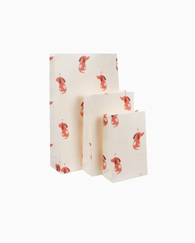 Kado Design - Geschenktüte mit Boden • Party Dog (by Anne Pascal) - Geschenkverpackung - ROSA ECK