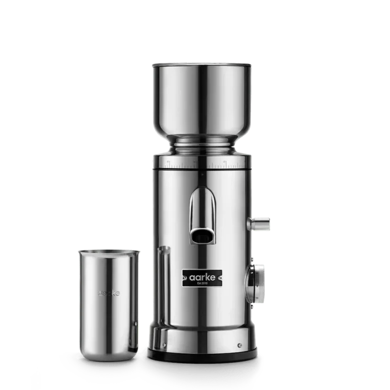 Kaffeemühle mit Scheibenmahlwerk Edelstahl - Aarke - DesignWe.Love