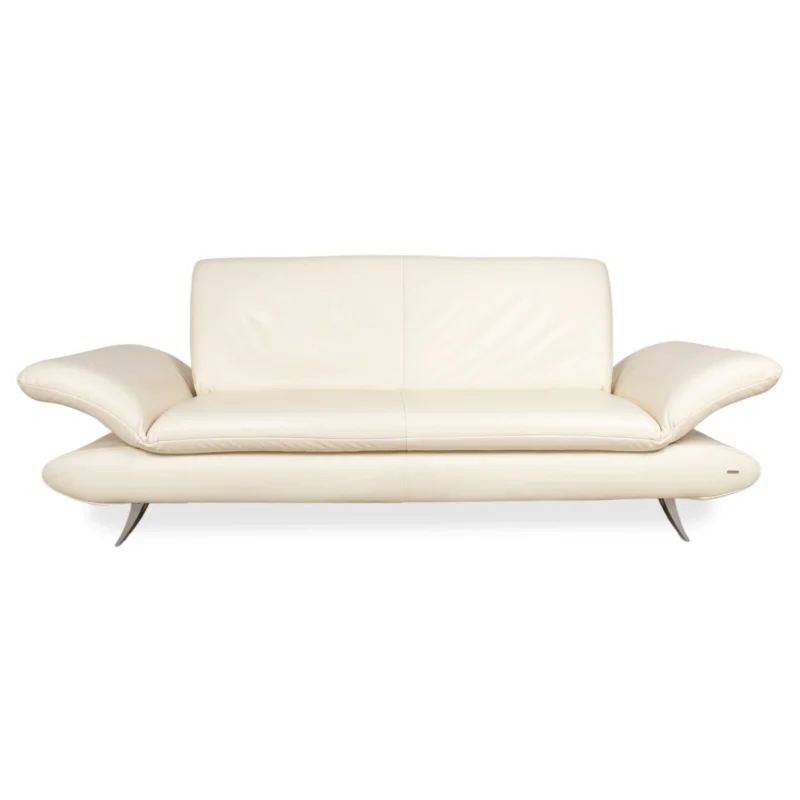 Koinor Rossini Leder Sofa Creme Weiß Zweisitzer Couch manuelle Funktion