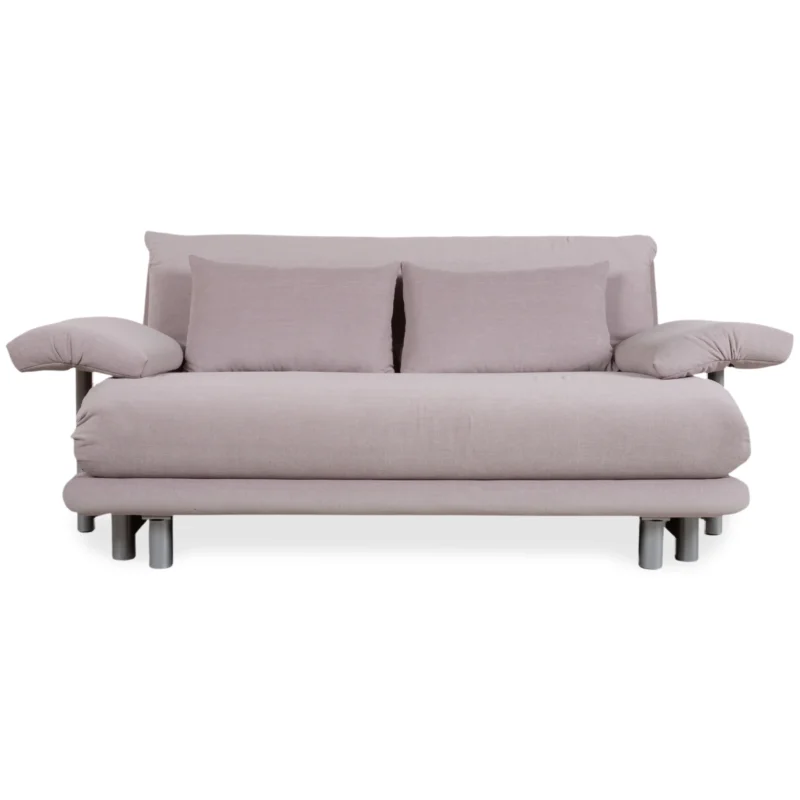 Ligne Roset Multy Stoff Dreisitzer Sofa Couch Grau manuelle Funktion Schlafsofa Neubezug MALOU 115