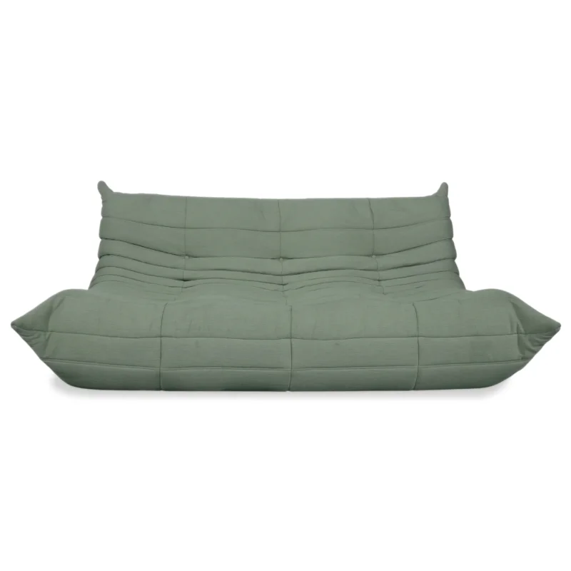 Ligne Roset Togo Dreisitzer Sofa Couch Stoff Minzgrün Neubezug
