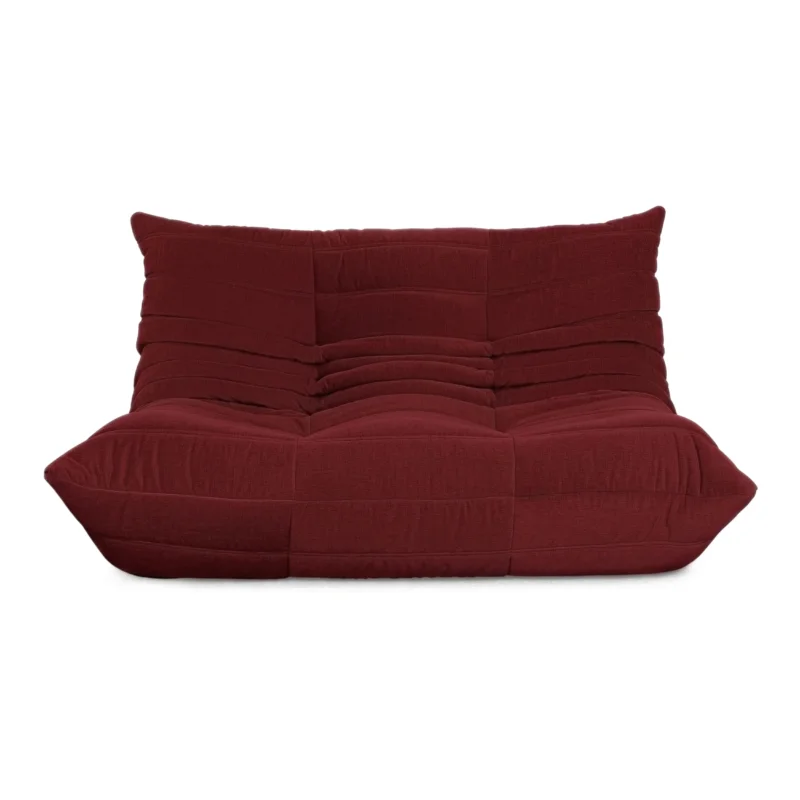 Ligne Roset Togo Stoff Zweisitzer Rot Bordeaux Neubezug
