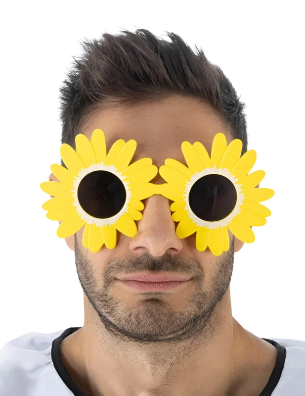 Lunettes fleurs Terrifier™ pour adulte jaunes